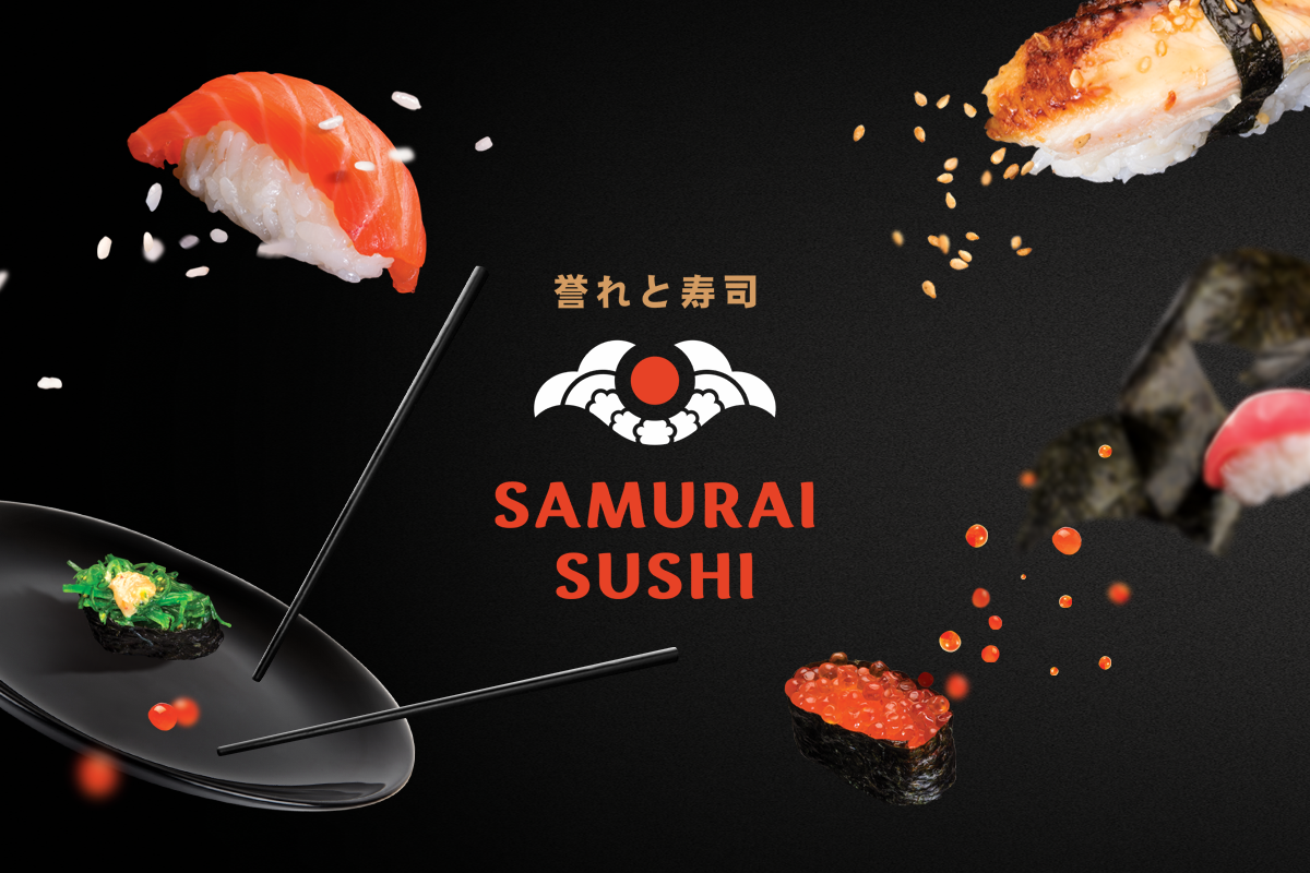 Мне понравился логотип "Самурай-суши". 